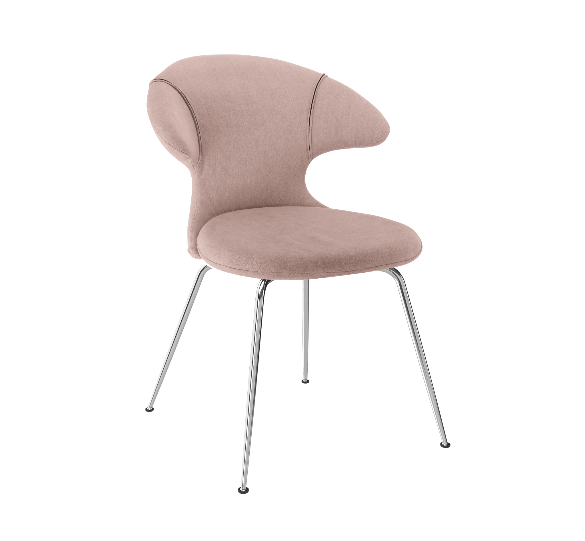 Krzesło TIME FLIES pudrowy róż ze srebrną podstawą UMAGE Eye on Design