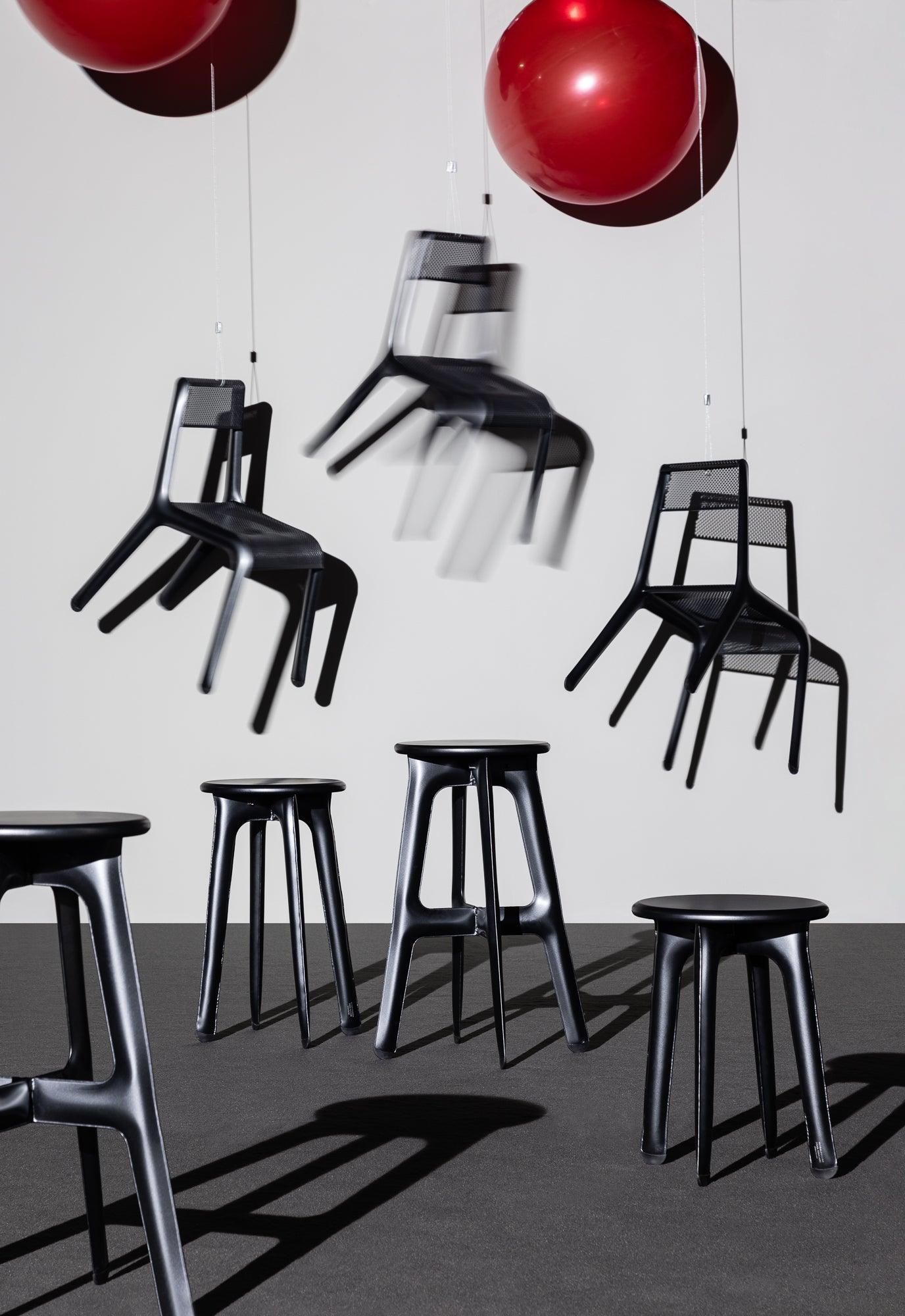 Krzesło ULTRALEGGERA anodowy czarny Zieta Studio Eye on Design