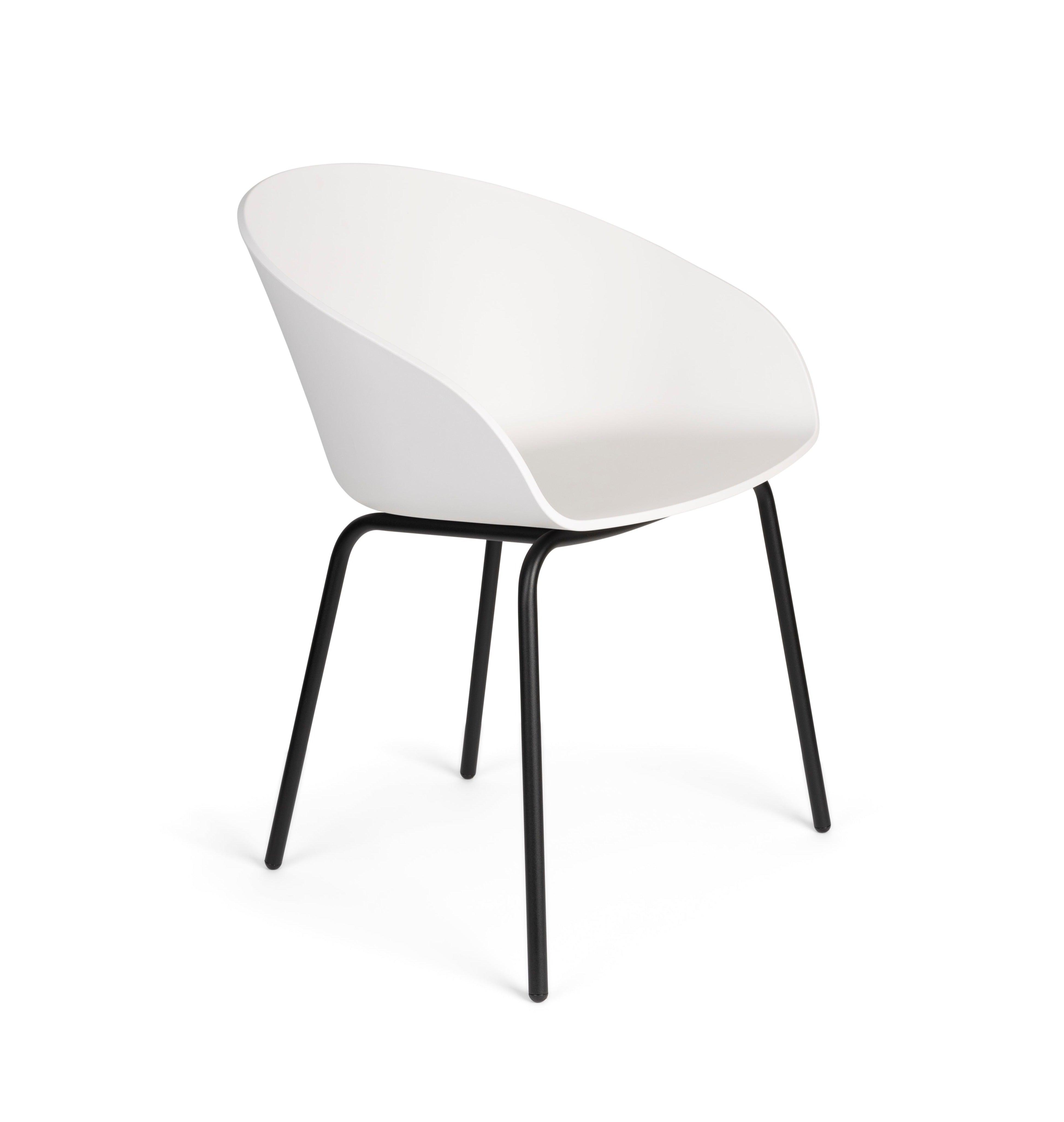 Krzesło VOID biały z czarna podstawą Zuiver Eye on Design
