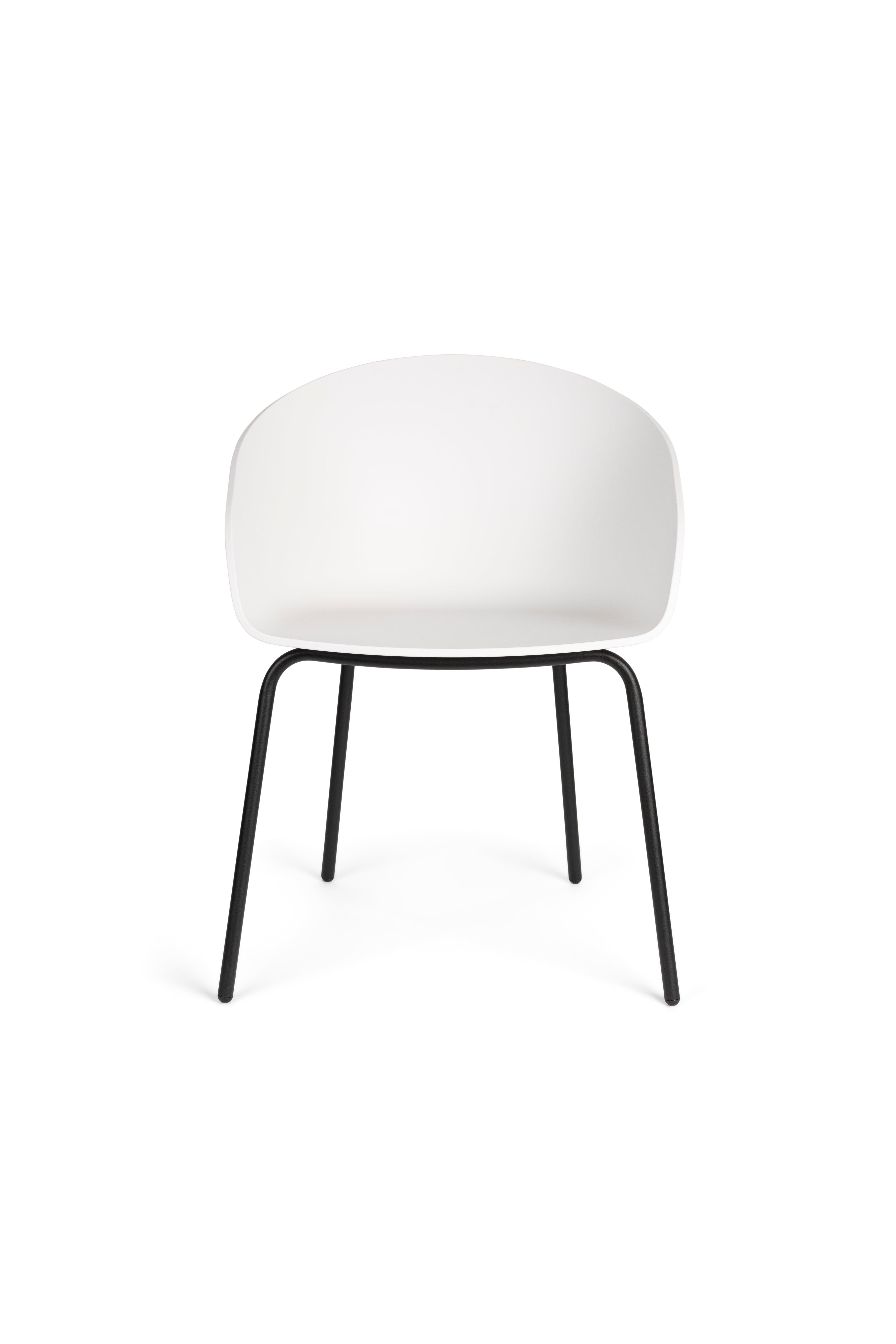 Krzesło VOID biały z czarna podstawą Zuiver Eye on Design