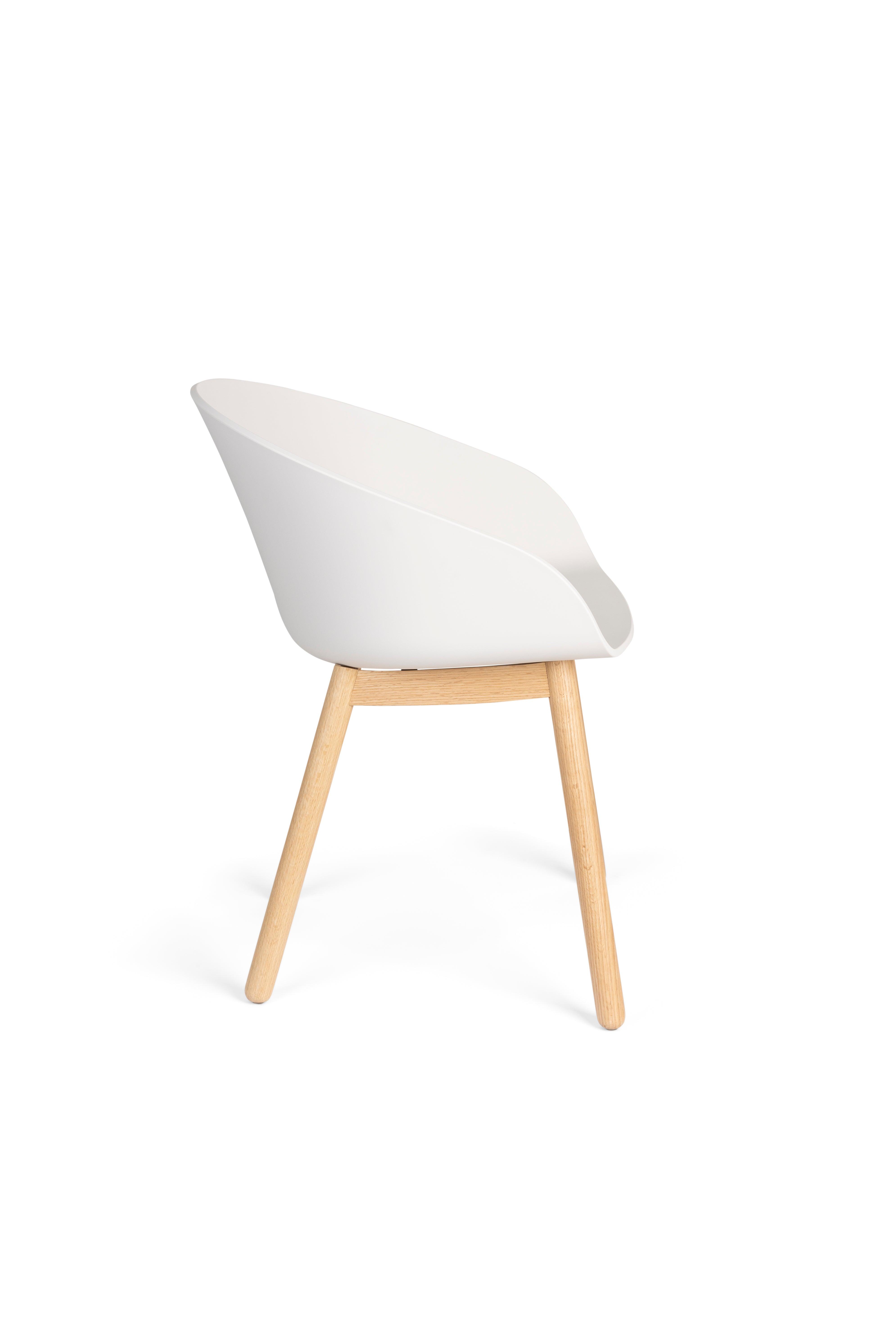 Krzesło VOID biały z drewnianą podstawą Zuiver Eye on Design