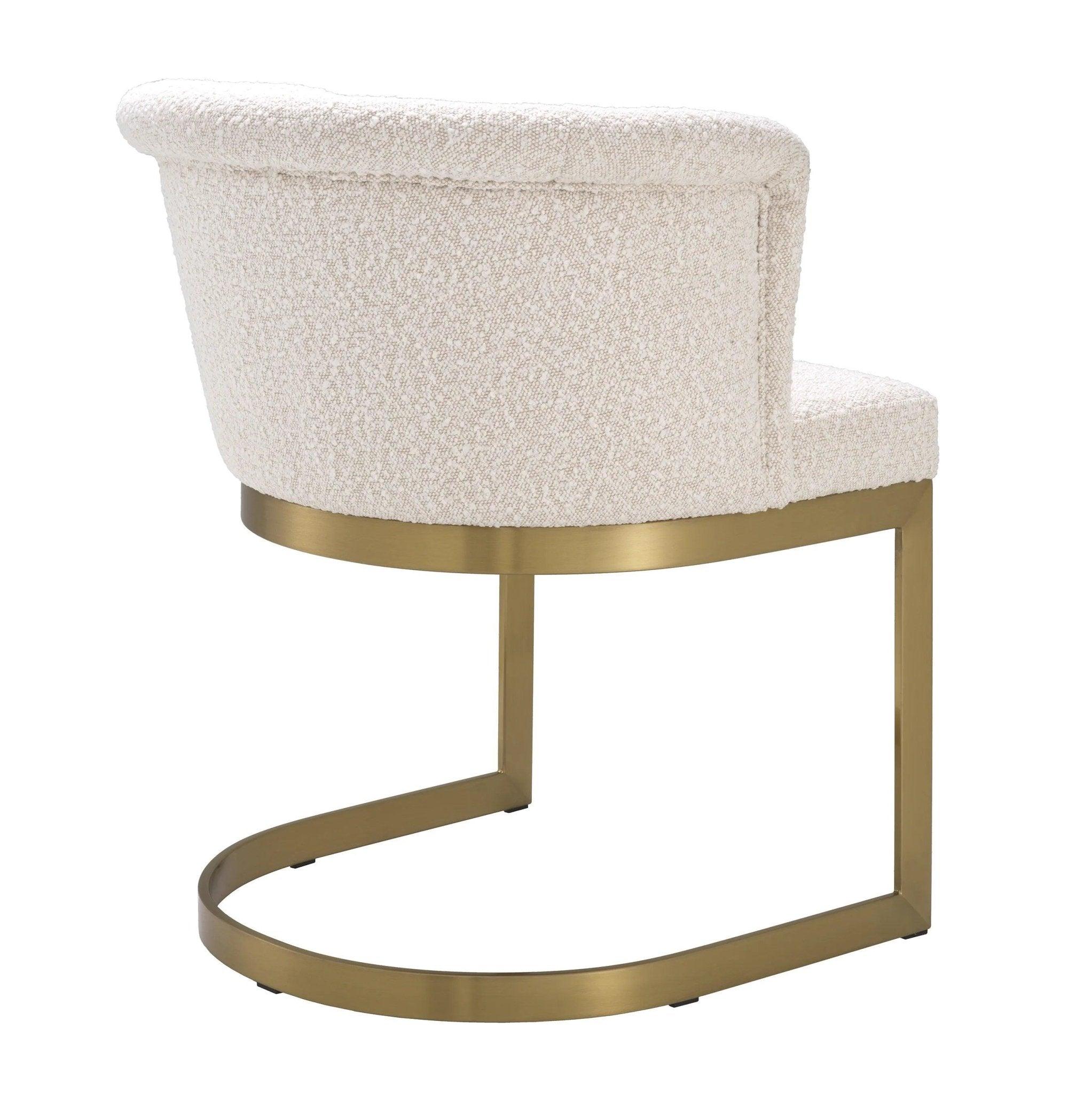 Krzesło w tkaninie boucle BOFINGER kremowy Eichholtz Eye on Design