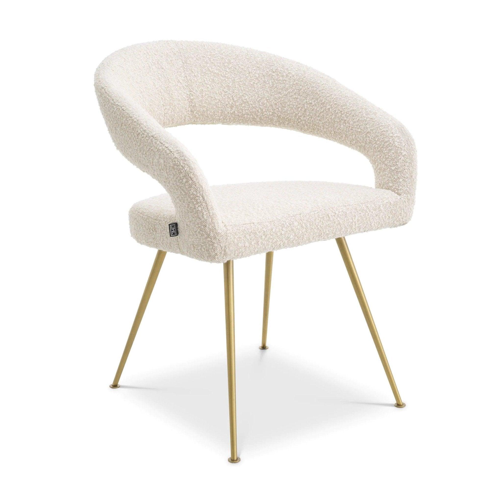 Krzesło w tkaninie boucle BRAVO kremowy Eichholtz Eye on Design