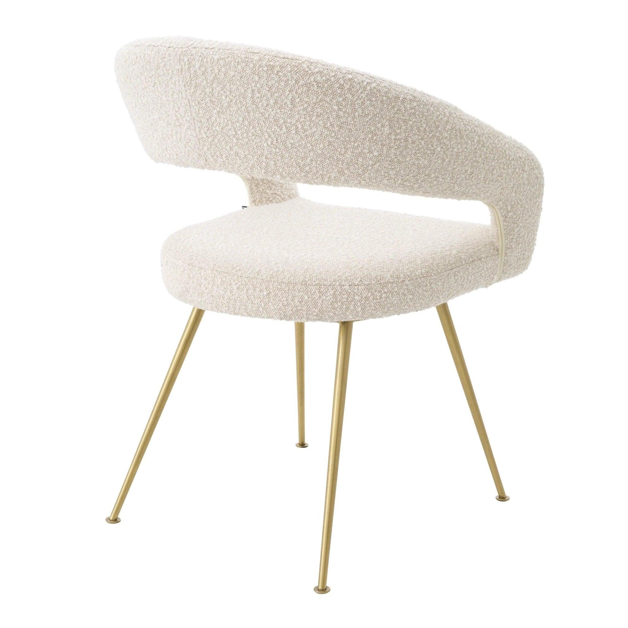 Krzesło w tkaninie boucle BRAVO kremowy Eichholtz Eye on Design