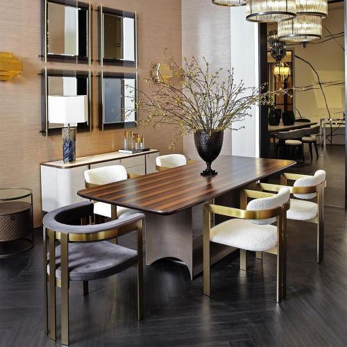 Krzesło w tkaninie boucle DONATO kremowy Eichholtz Eye on Design