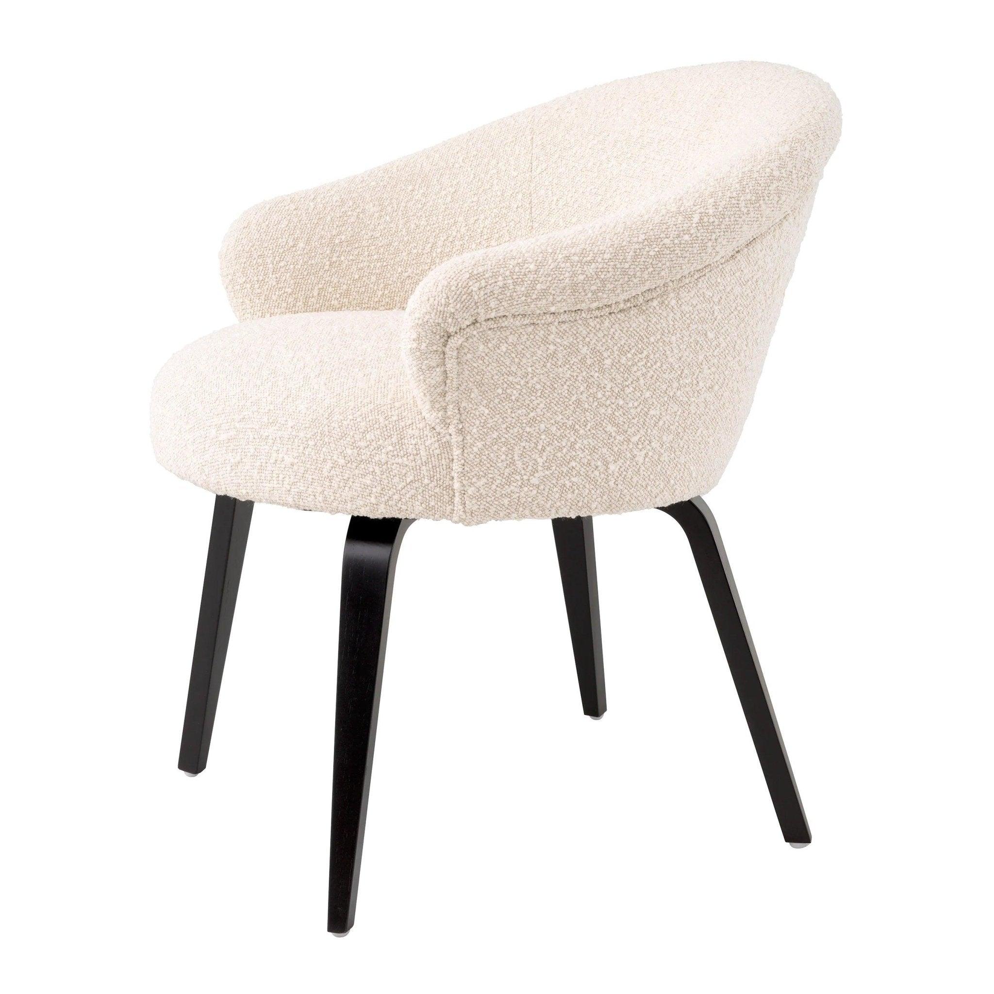 Krzesło w tkaninie boucle MORETTI kremowy Eichholtz Eye on Design