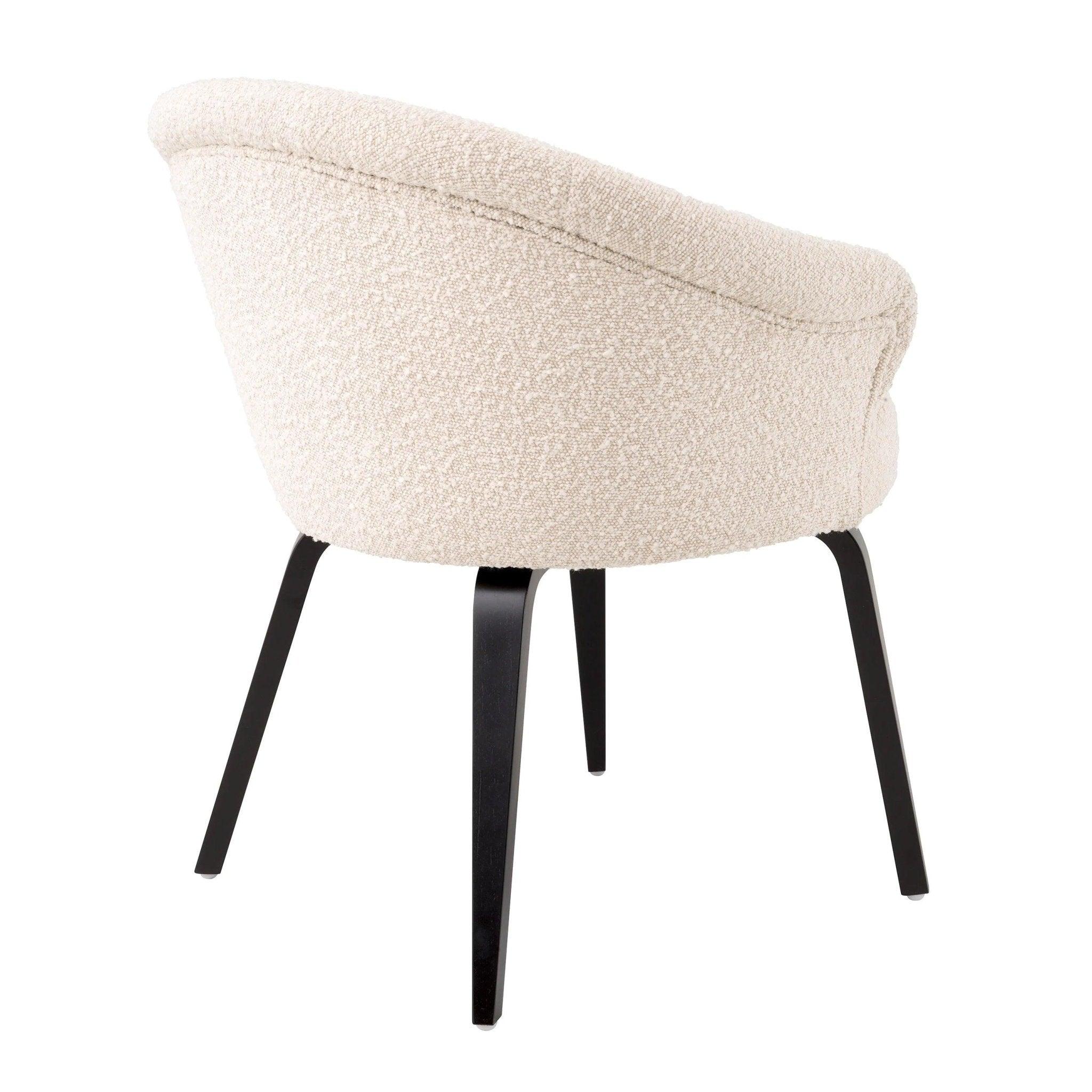 Krzesło w tkaninie boucle MORETTI kremowy Eichholtz Eye on Design