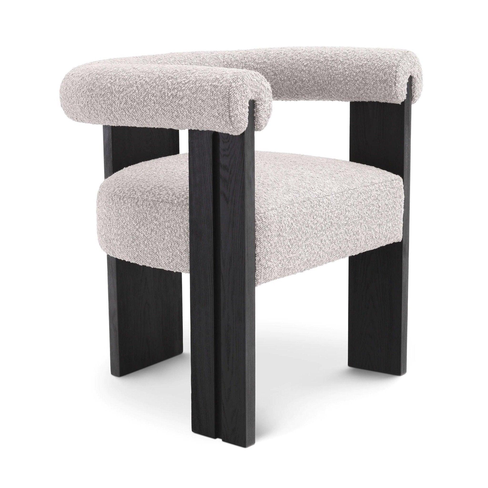 Krzesło w tkaninie boucle PERCY szary Eichholtz Eye on Design