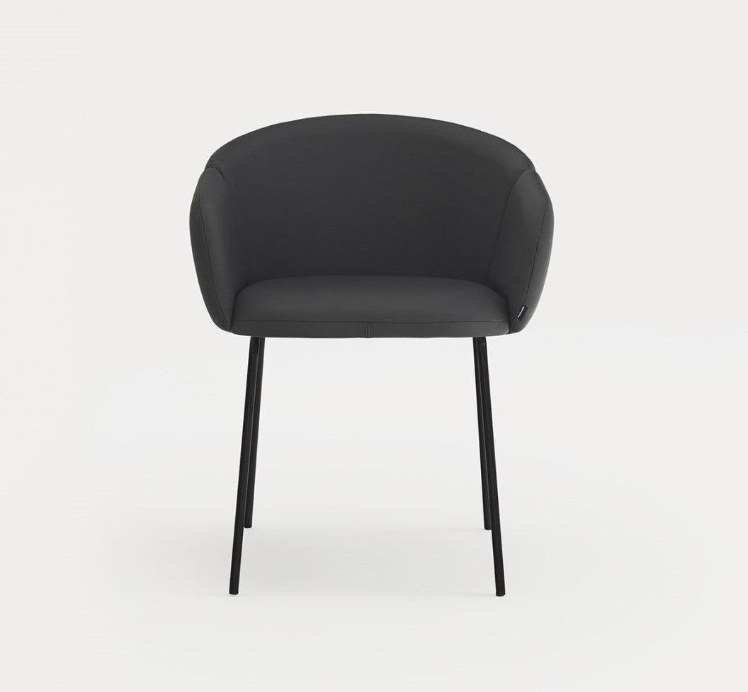 Krzesło z podłokietnikami ADD ekoskóra czarna Teulat Eye on Design