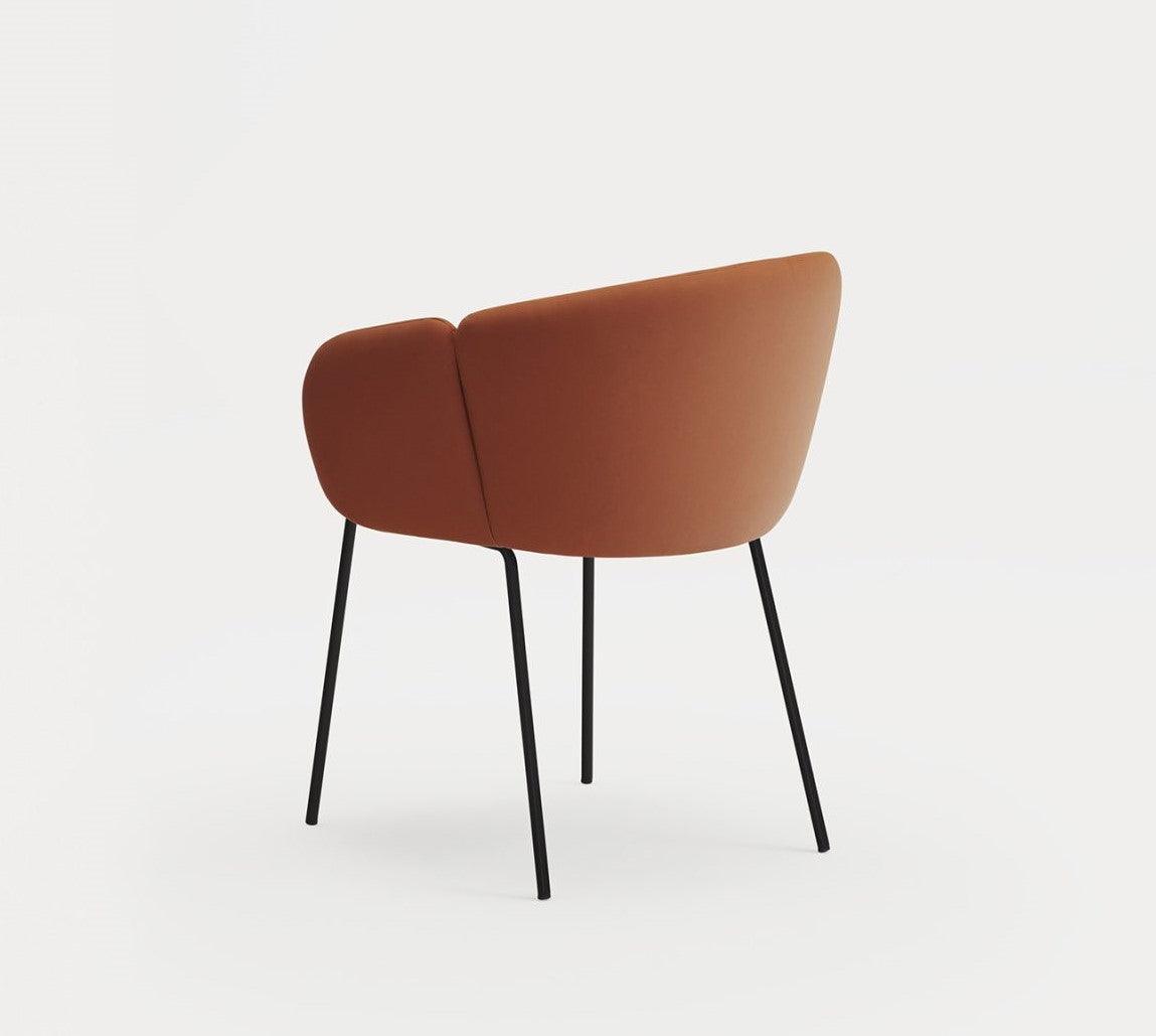 Krzesło z podłokietnikami ADD ekoskóra terracotta Teulat Eye on Design