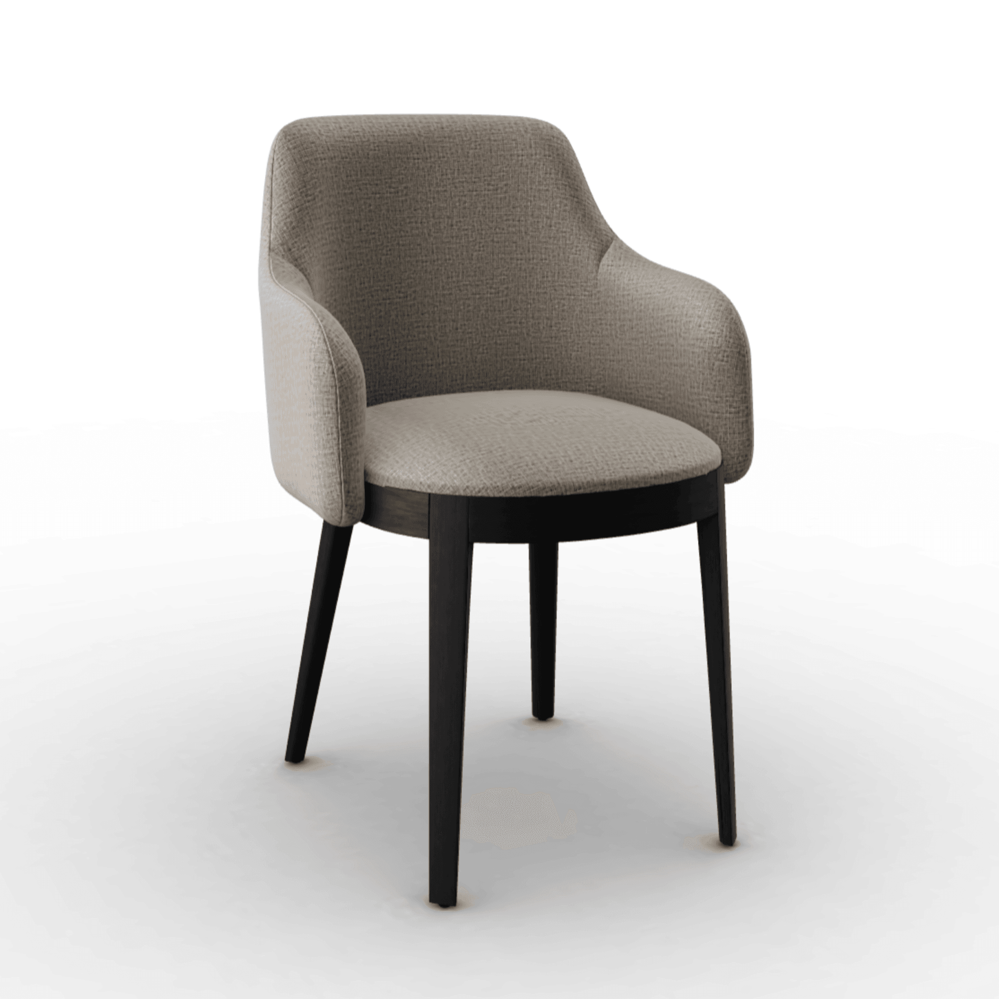 Krzesło z podłokietnikami ADÈL melanż piaskowy Calligaris matowa czerń Eye on Design