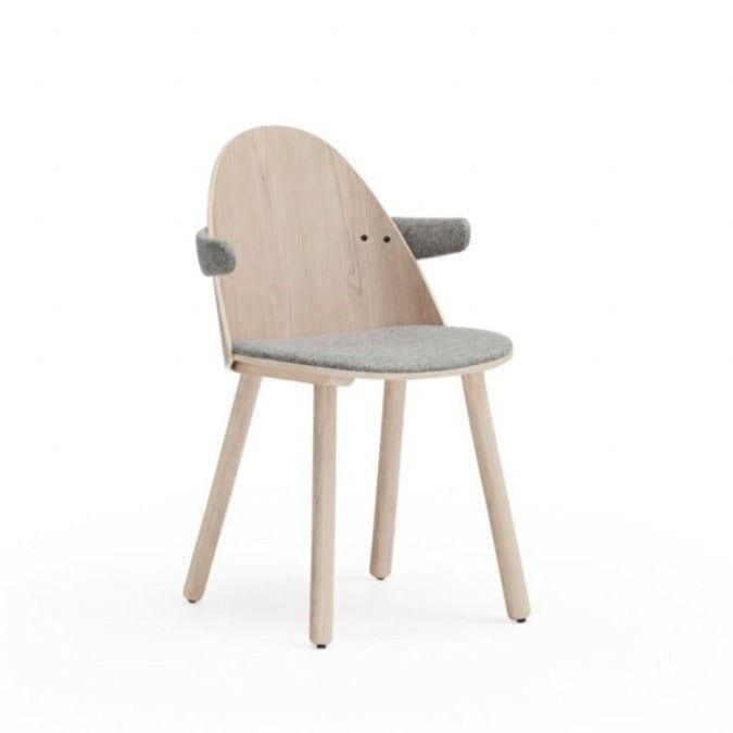 Krzesło z podłokietnikami UMA szary Teulat Eye on Design