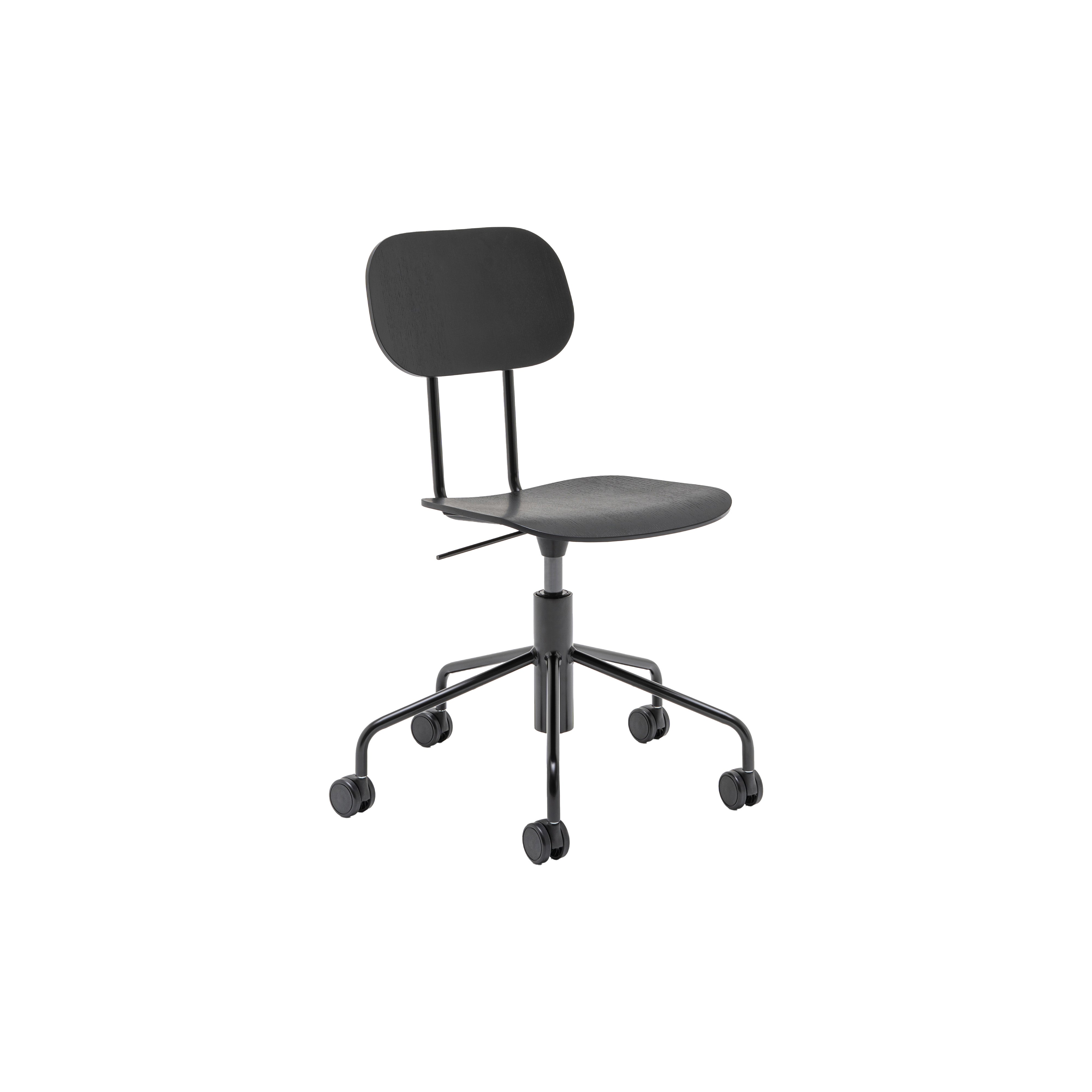 Krzesło biurowe NEW SCHOOL niebieska regulowana podstawa – .mdd