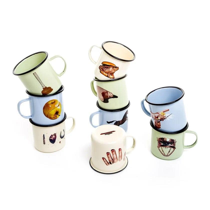 Kubek emaliowany TOAD beżowy Seletti Eye on Design