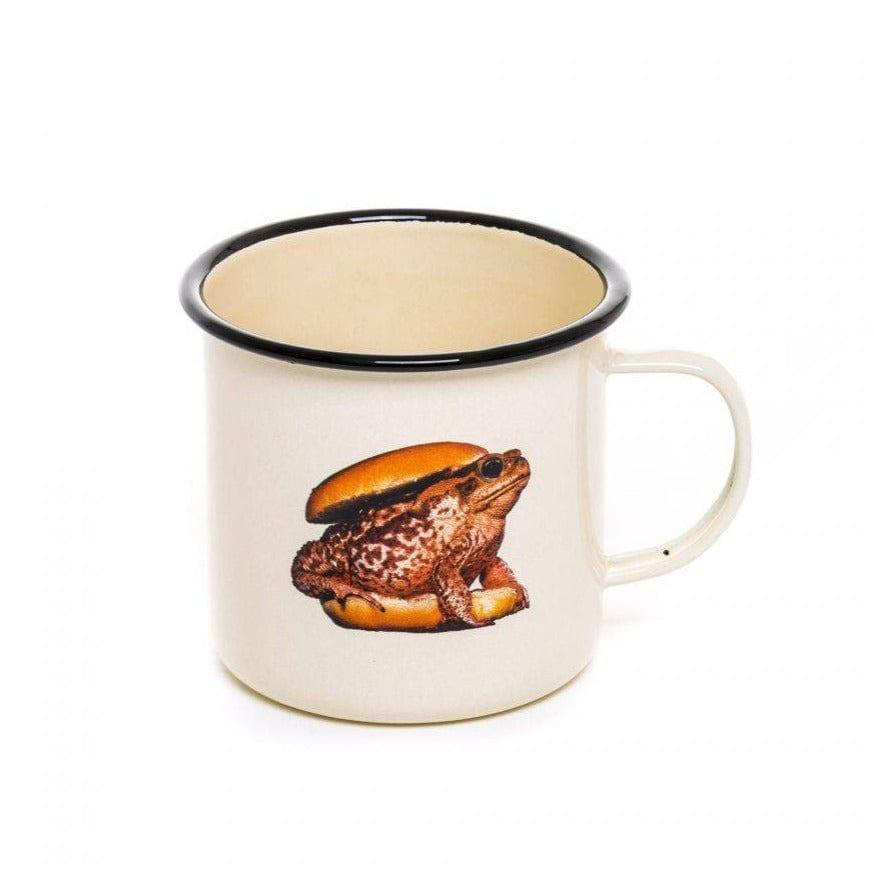 Kubek emaliowany TOAD beżowy Seletti Eye on Design