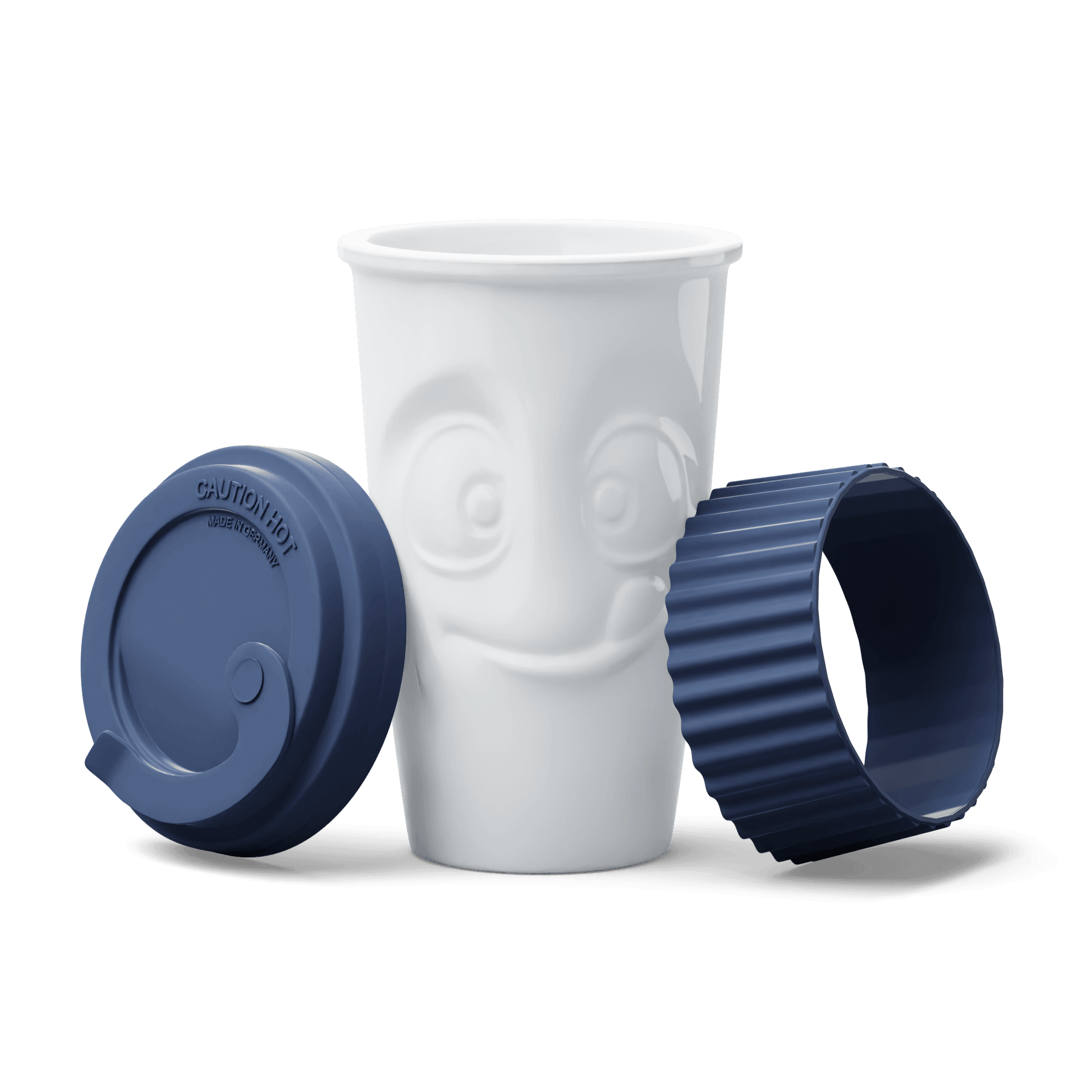 Kubek z pokrywką TASTY granatowy 58products Eye on Design