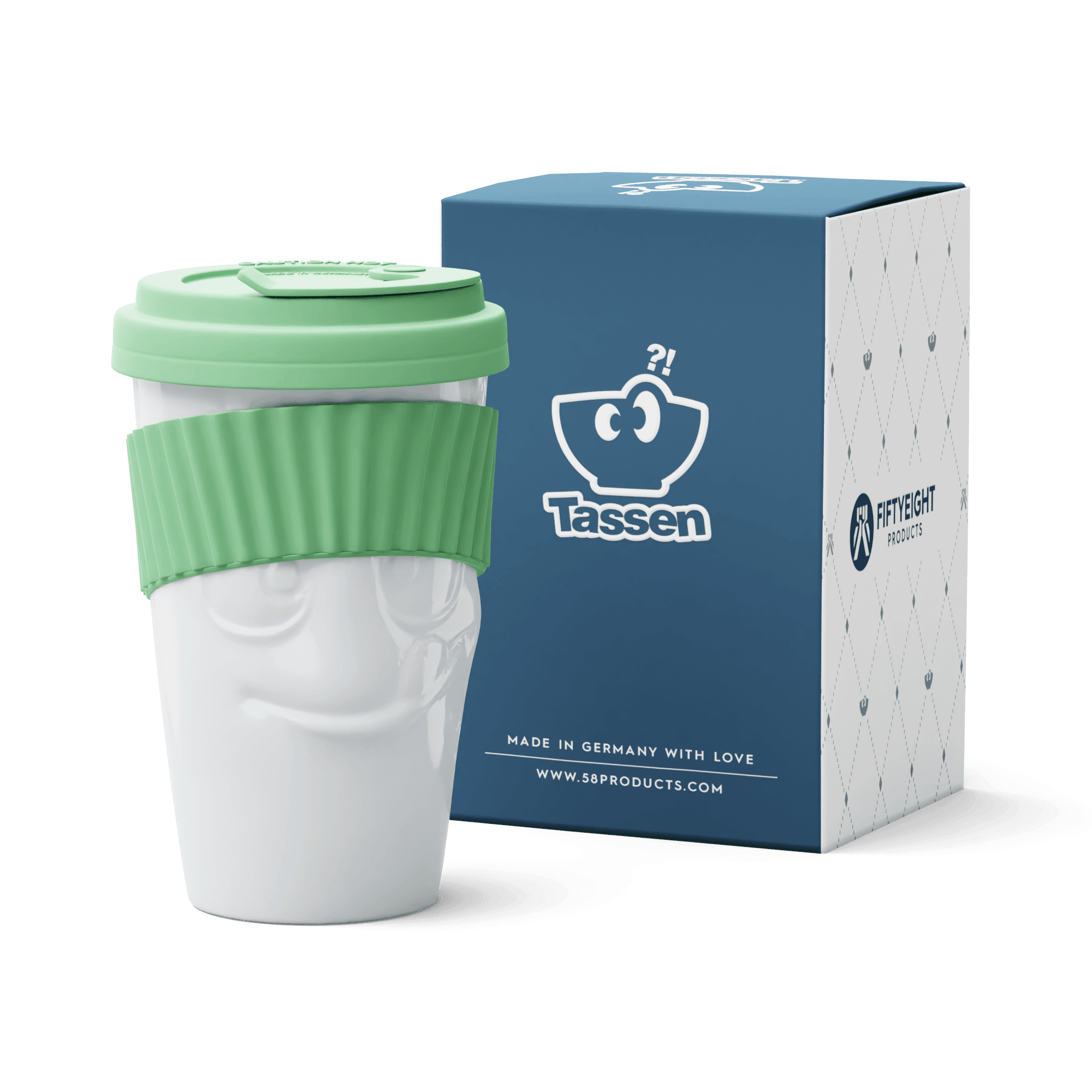 Kubek z pokrywką TASTY miętowy 58products Eye on Design