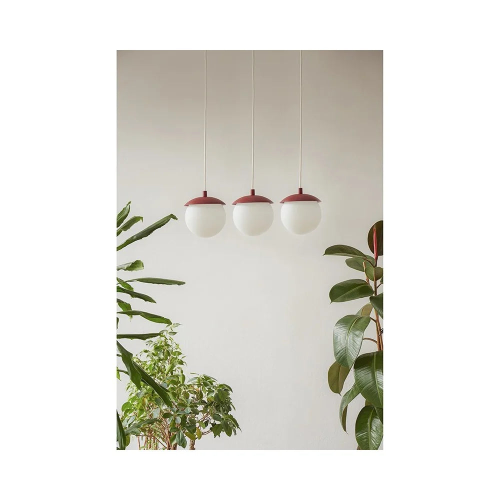 Stropná lampa KUUL burgundská