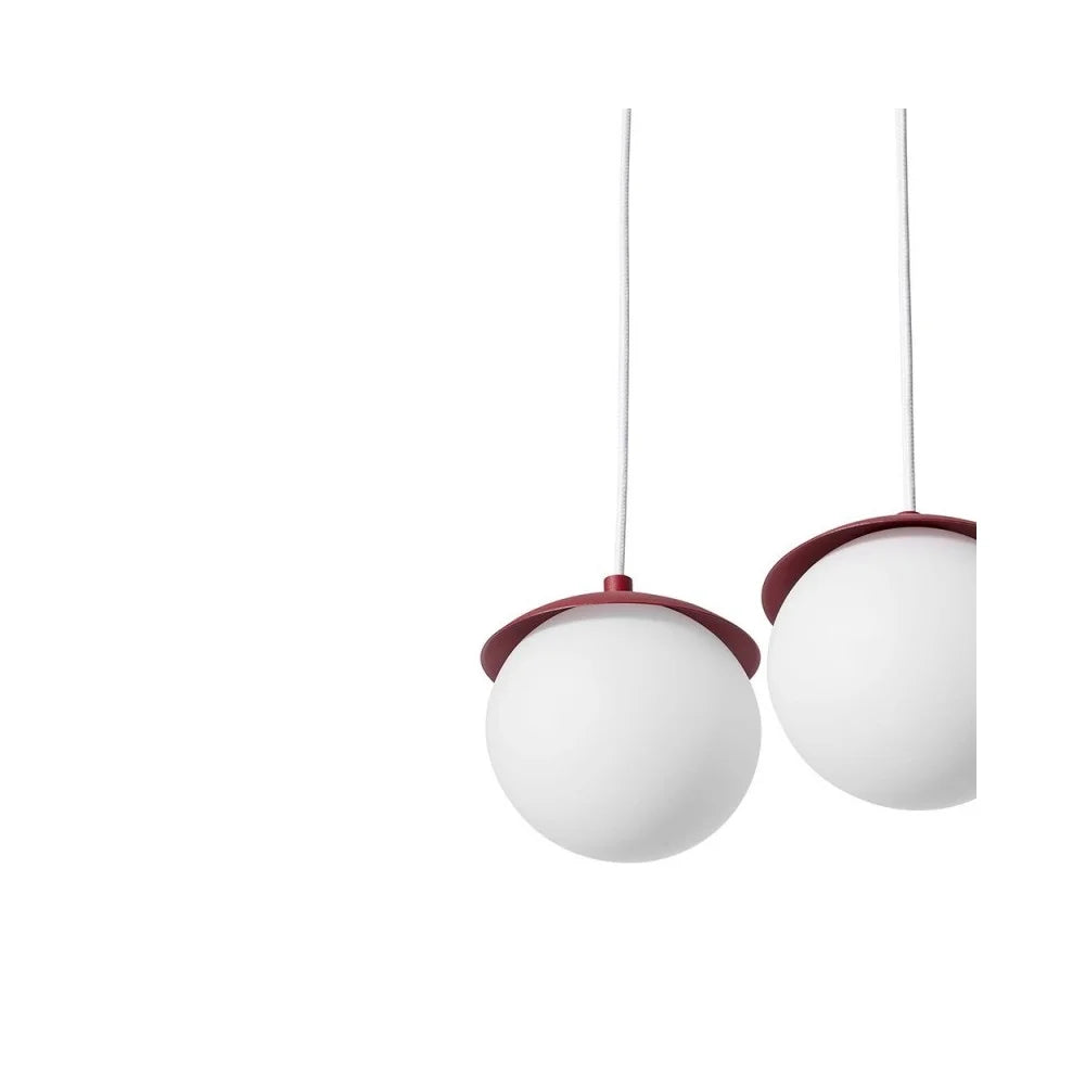 Stropná lampa KUUL burgundská