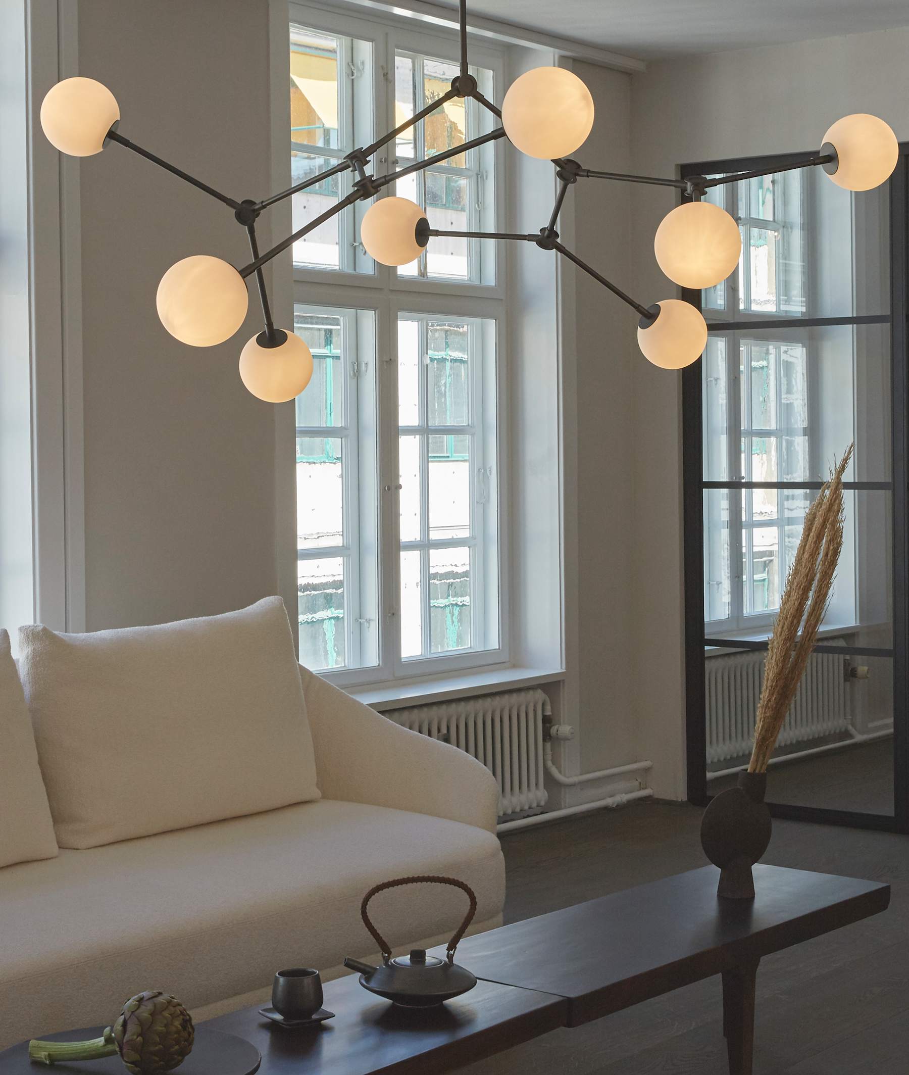 Závesná lampa DROP BULP šedá