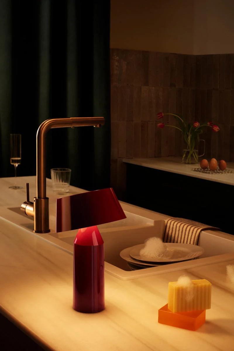 Lampa akumulatorowa BICOCA bordowy Marset Eye on Design