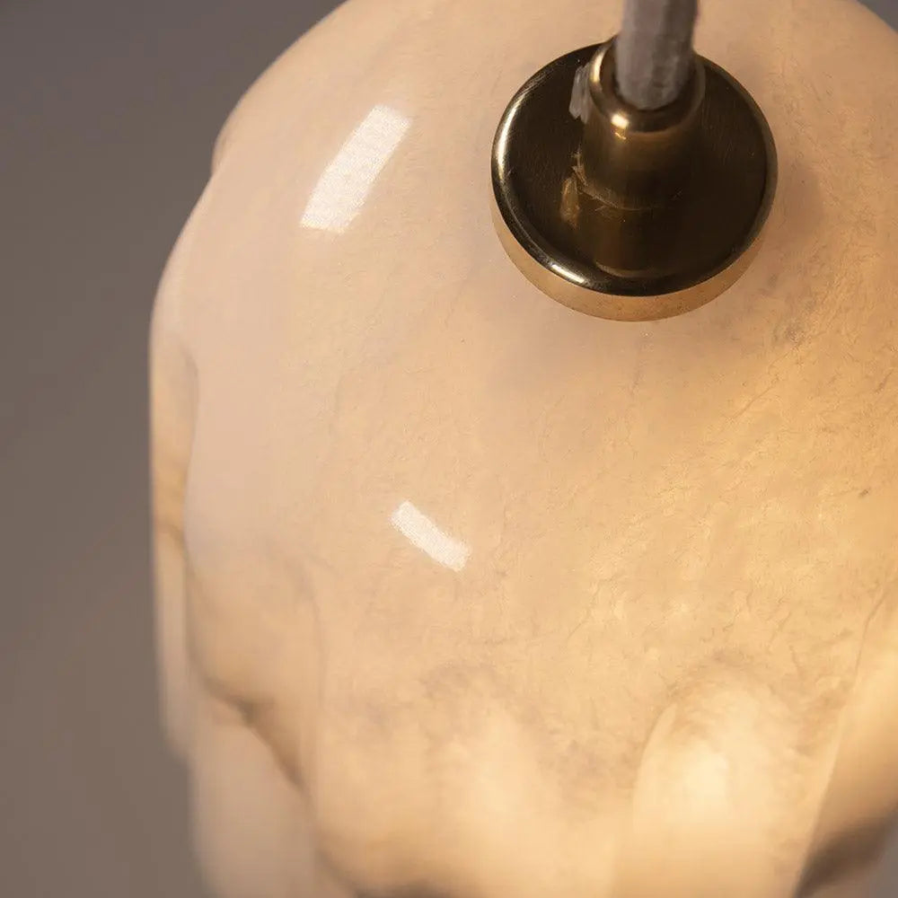 Lampa alabastrowa wisząca URANIA nikiel – Embassy Interiors