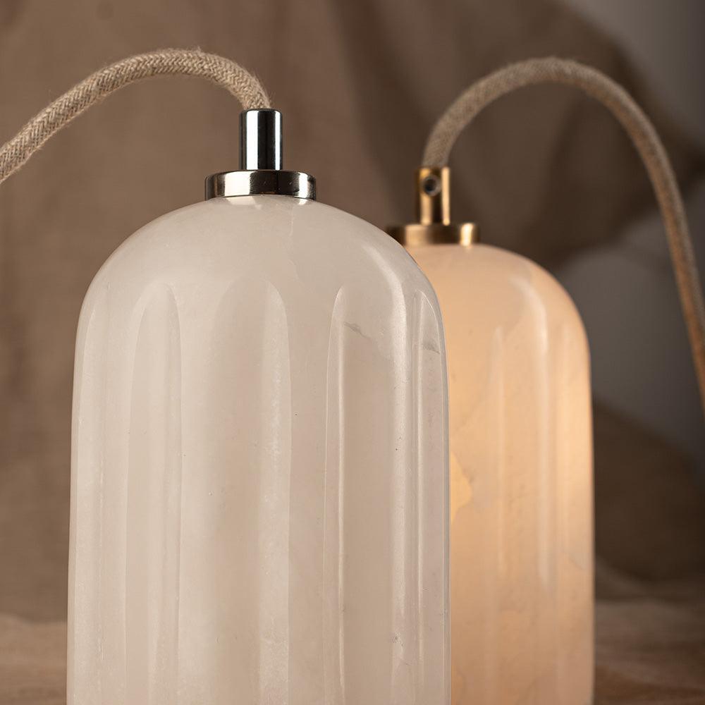 Lampa alabastrowa wisząca URANIA nikiel Embassy Interiors Eye on Design