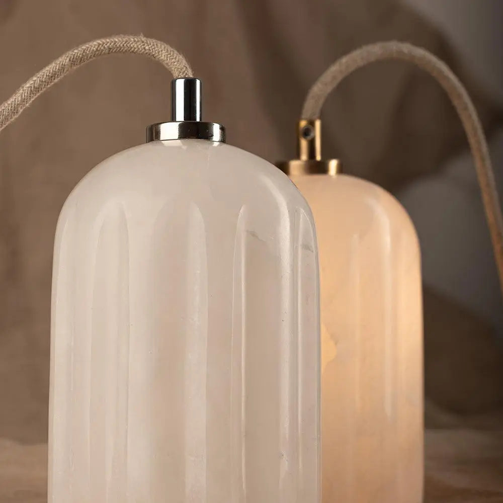 Lampa alabastrowa wisząca URANIA nikiel – Embassy Interiors