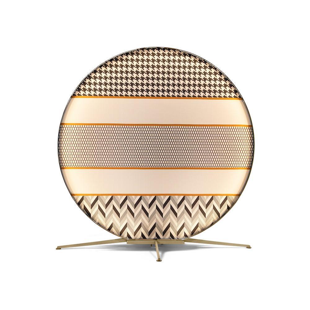 Lampa BABU LARGE szampański Contardi musztardowa welurowa wstążka bez dodatkowych akcesoriów Eye on Design