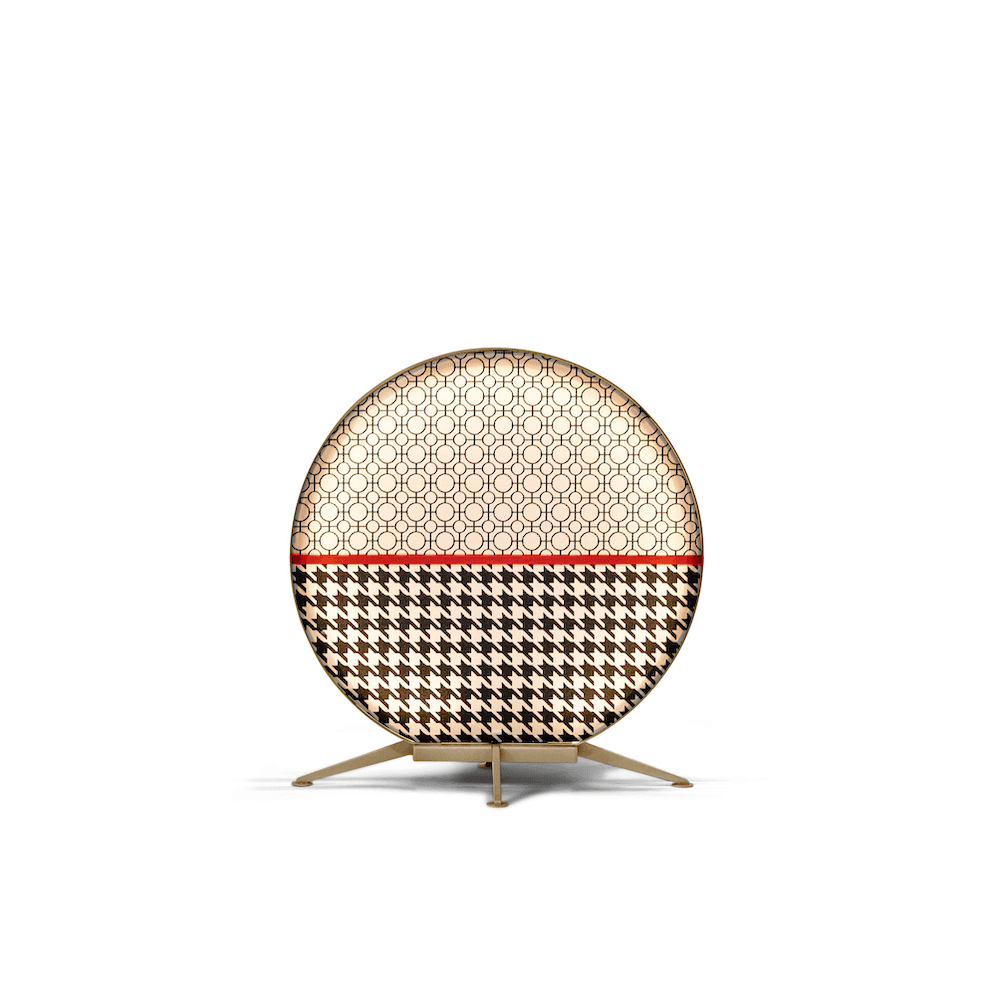 Lampa BABU SMALL szampański Contardi ciemnopomarańczowa welurowa wstążka bez dodatkowych akcesoriów Eye on Design