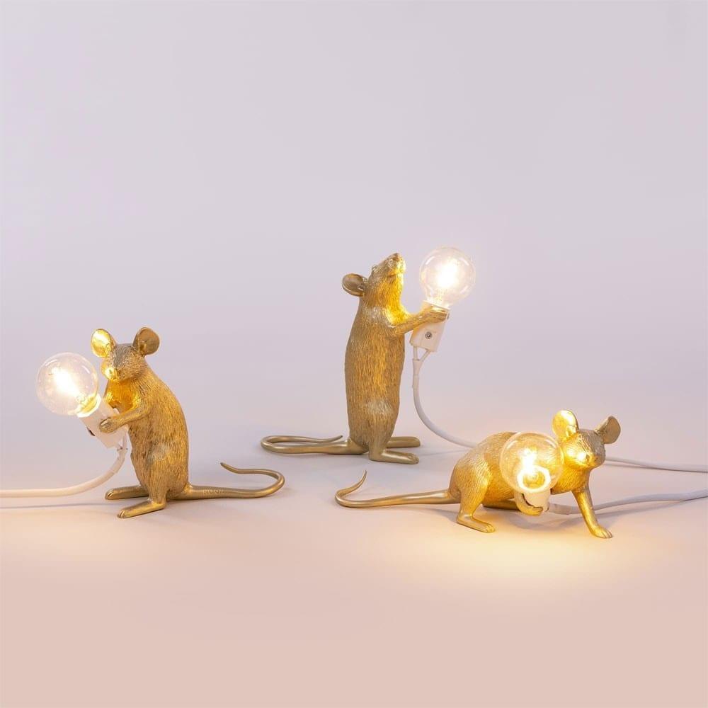 Lampa MOUSE STEP złoty Seletti Eye on Design
