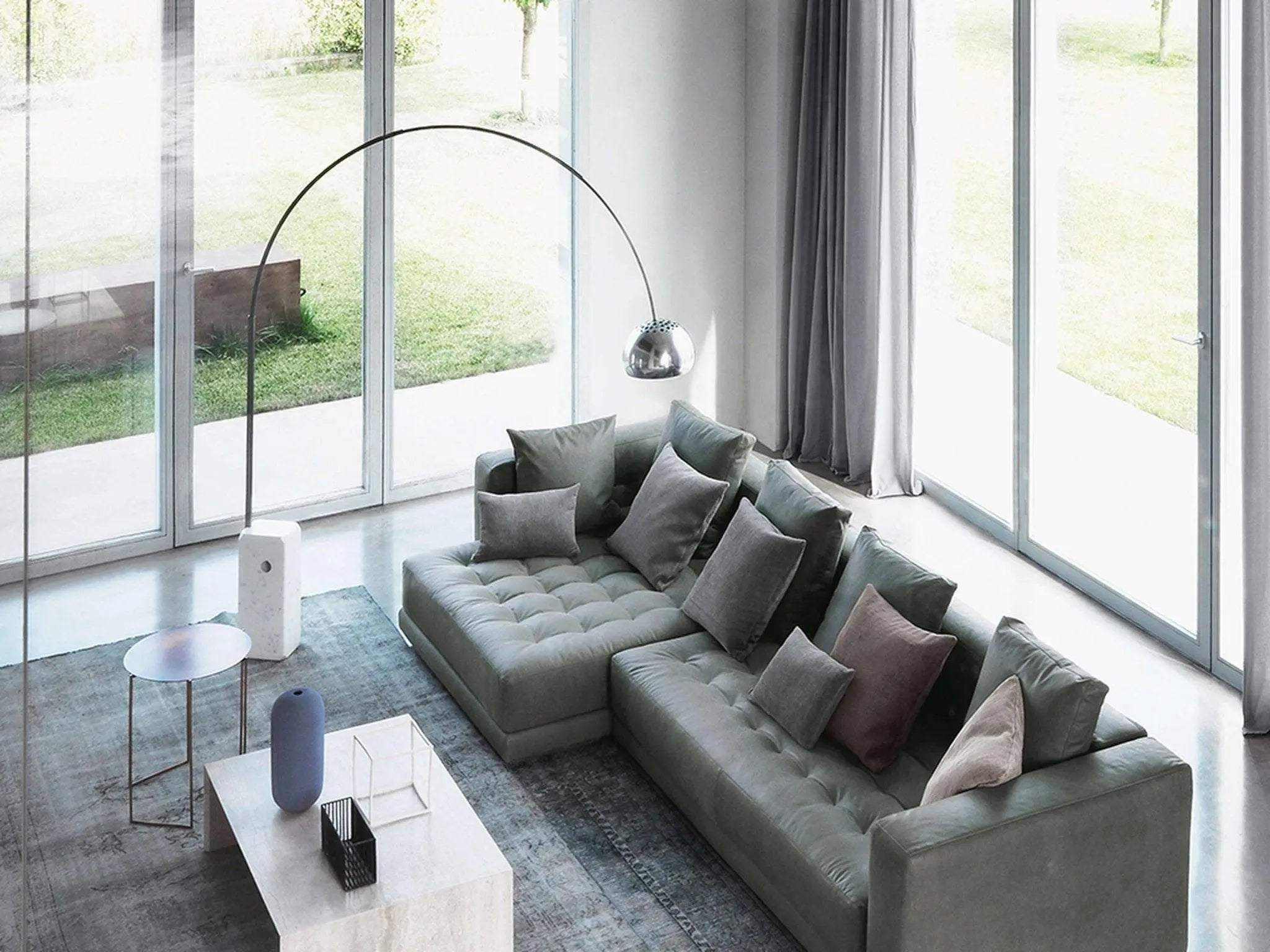 Lampa podłogowa łukowa ARCO marmur – Flos