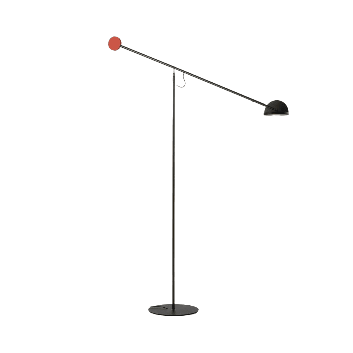 Lampa podłogowa COPERNICA grafitowy z czerwonym wykończeniem Marset Eye on Design