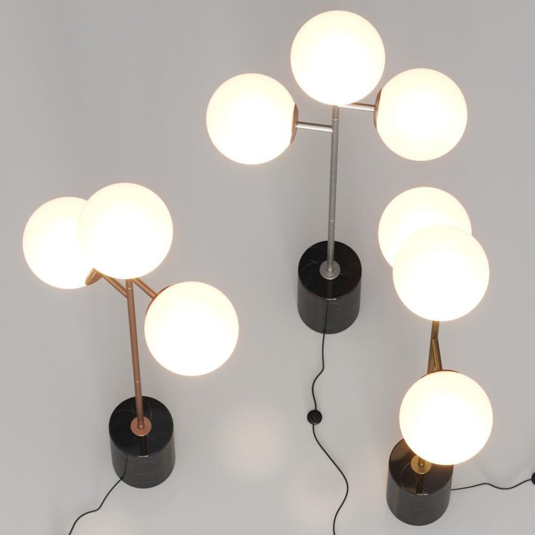 Lampa podłogowa FULL MOON złoty Pols Potten Eye on Design