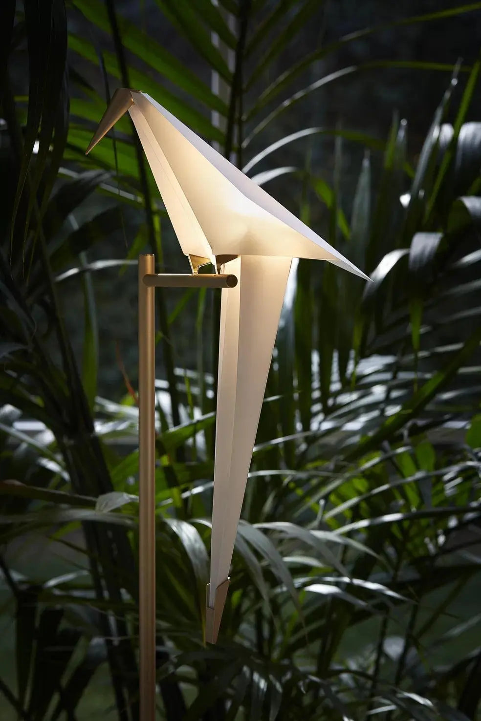 Lampa podłogowa PERCH biały ze złotym – Moooi