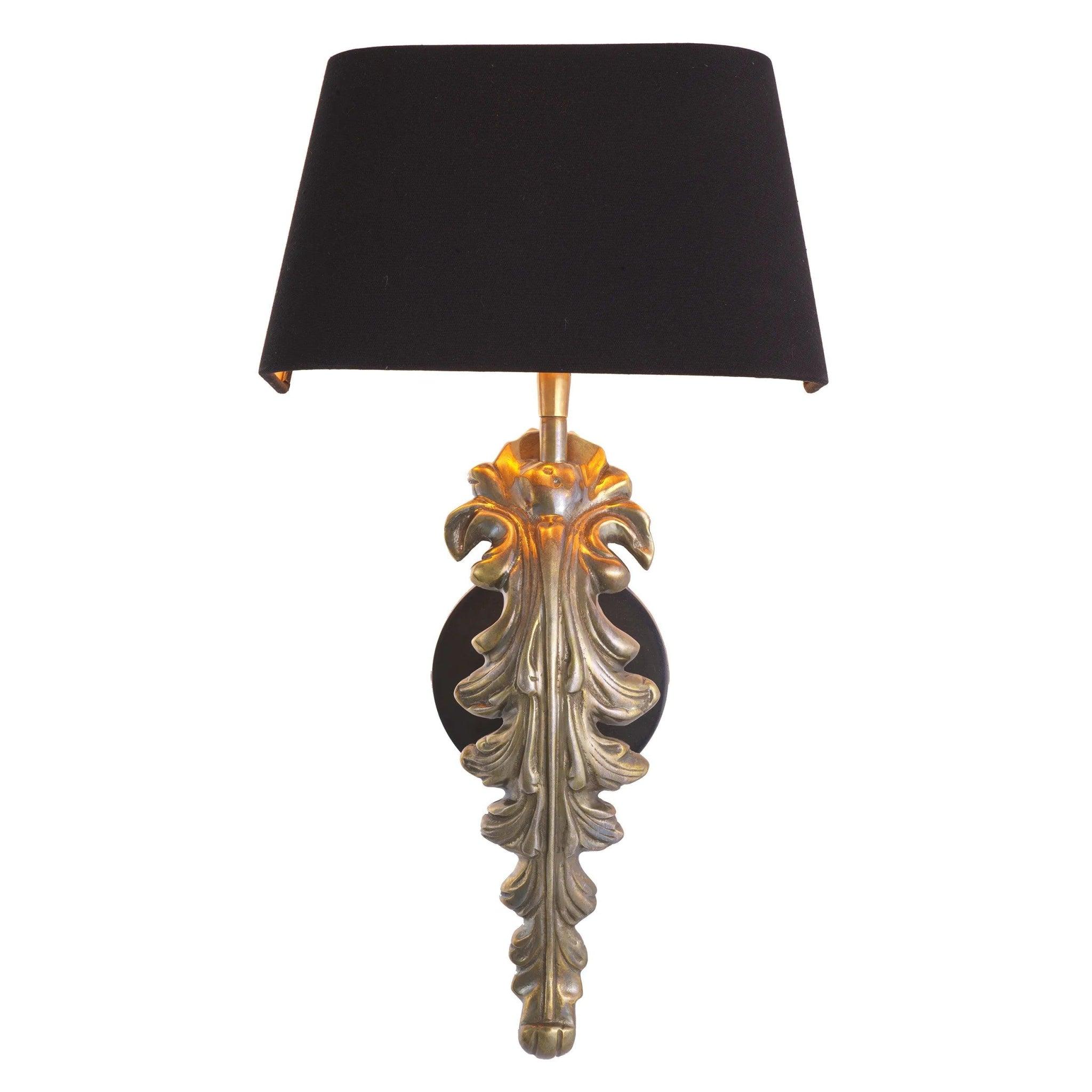 Lampa ścienna BEAU SITE postarzany mosiądz z czarnym kloszem Eichholtz Eye on Design