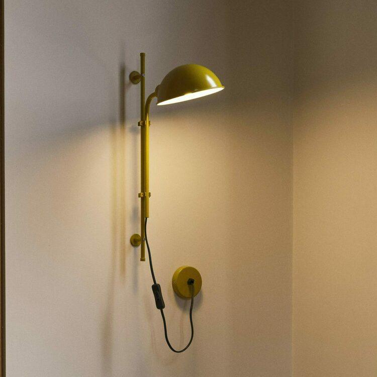 Lampa ścienna FUNICULI musztardowy Marset Eye on Design