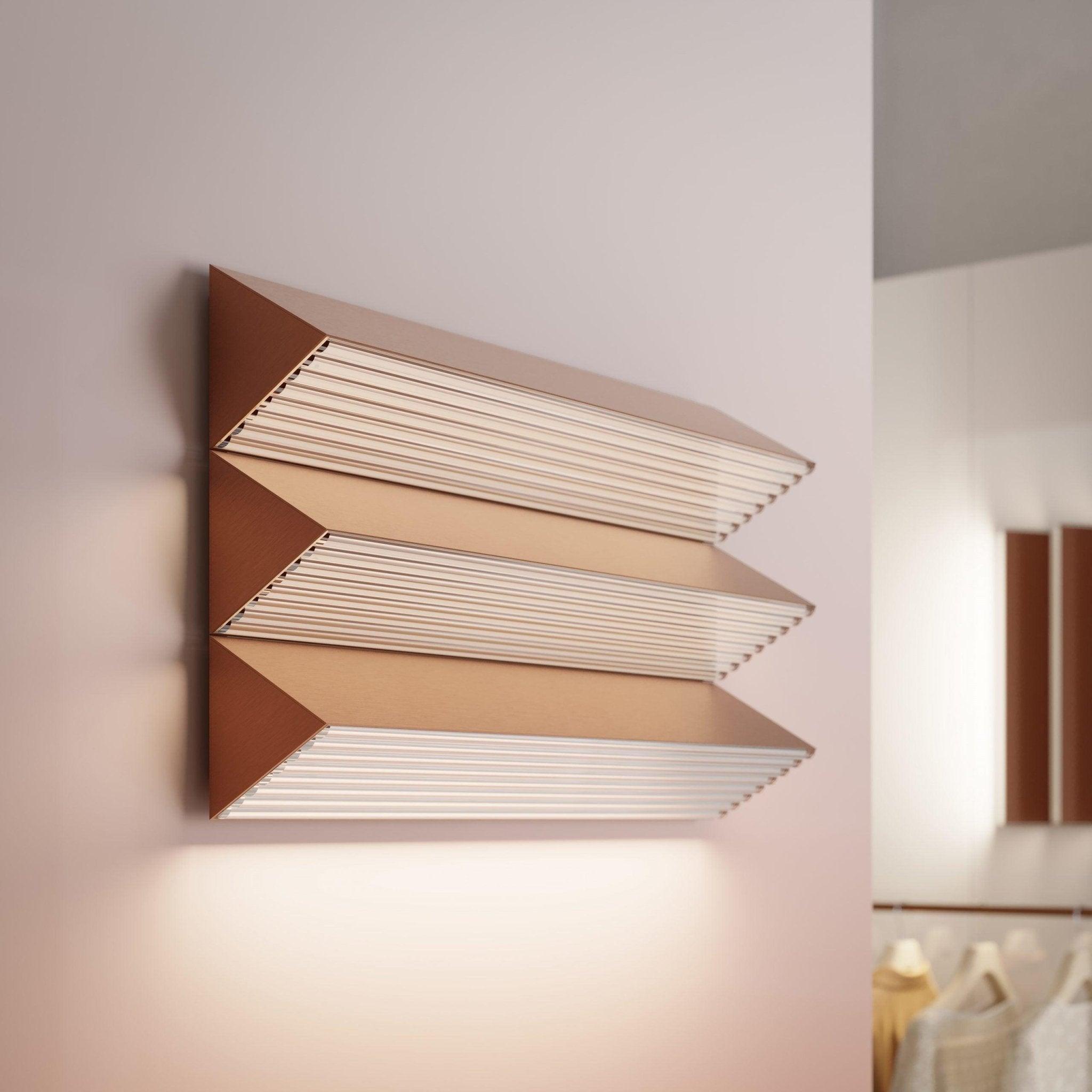 Lampa ścienna STICK TRIO satynowa miedź Contardi Eye on Design