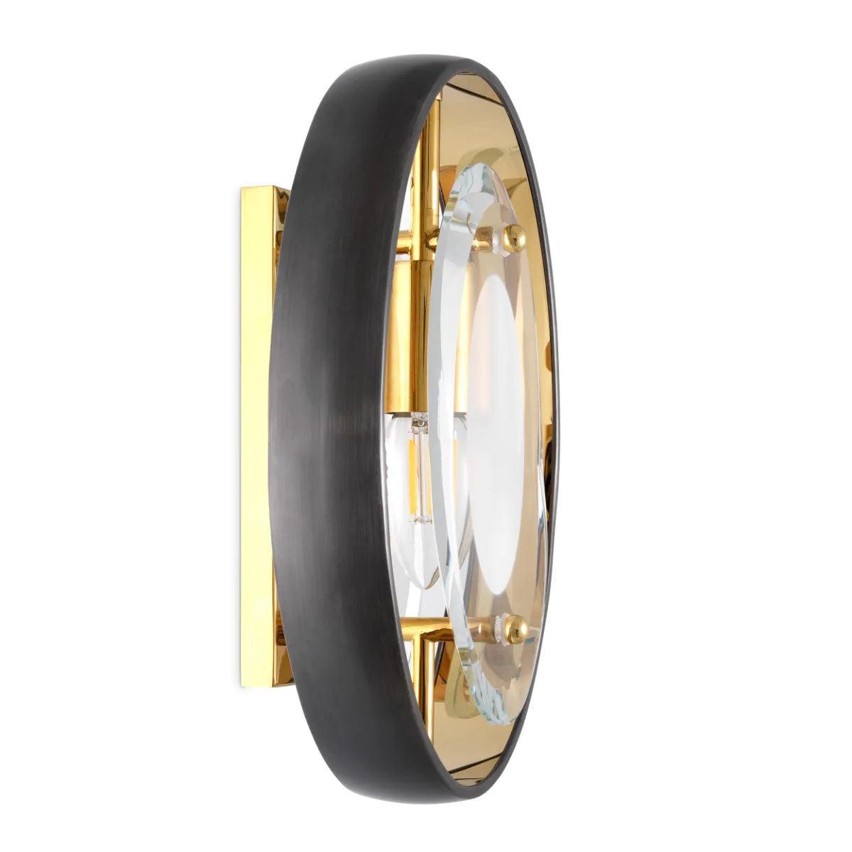 Lampa ścienna VINCENTE czarny ze złotym wykończeniem Eichholtz Eye on Design