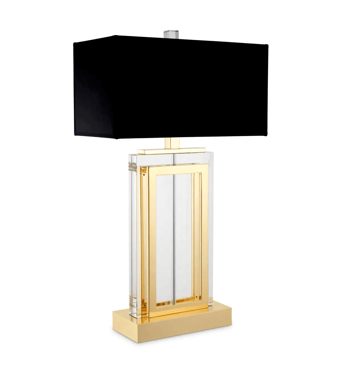 Lampa stołowa ARLINGTON CRYSTAL czarny ze złotym wykończeniem Eichholtz Eye on Design