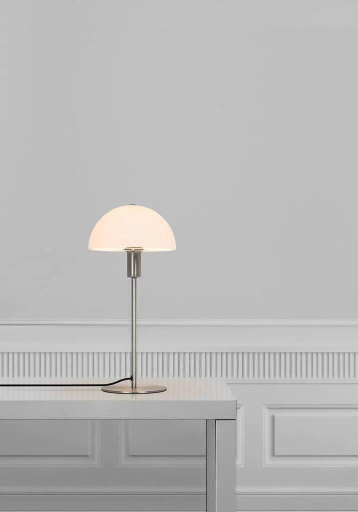 Lampa stołowa ELLEN srebrny ze szklanym kloszem Nordlux Eye on Design