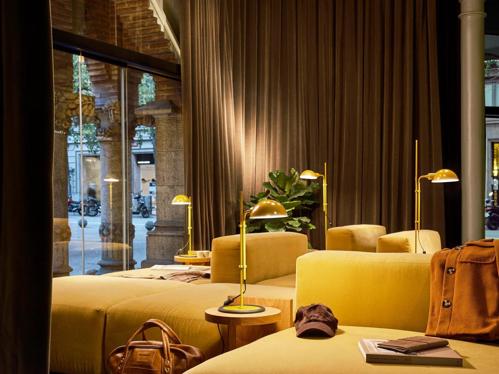 Lampa stołowa FUNICULI musztardowy Marset Eye on Design