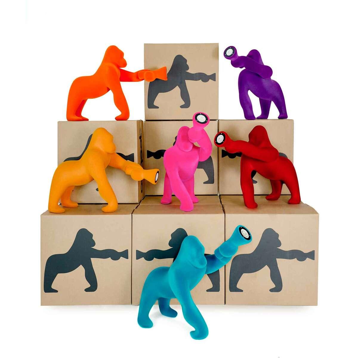 Lampa stołowa KONG VELVET fuksja Qeeboo Eye on Design