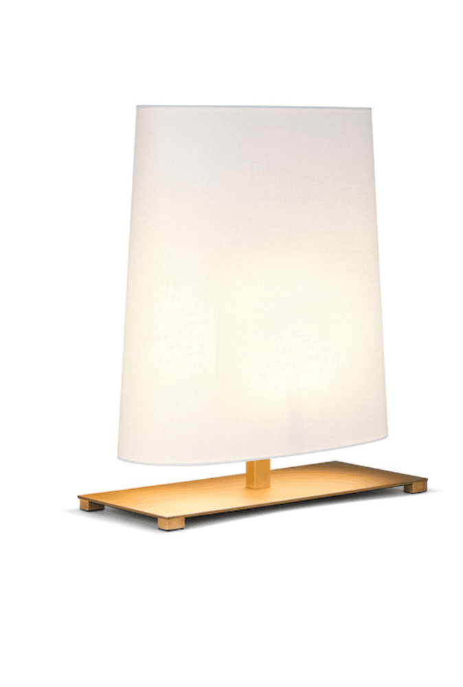 Lampa stołowa OVALE satynowy brąz z białym kloszem Contardi Eye on Design