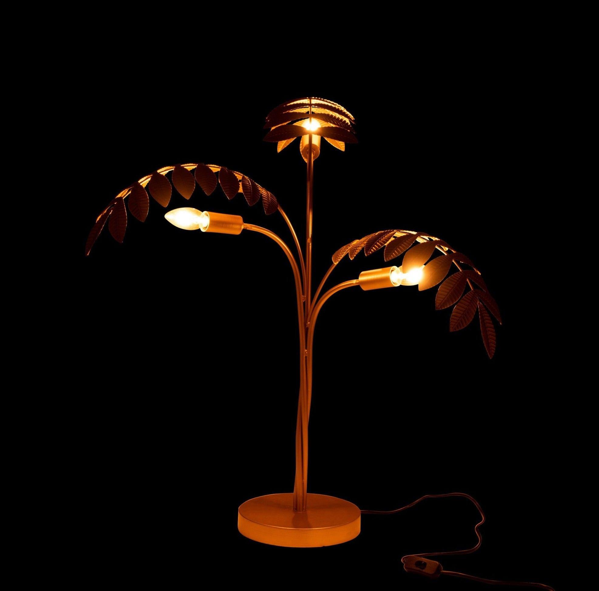 Lampa stołowa PALM TREE złoty J-LINE Eye on Design