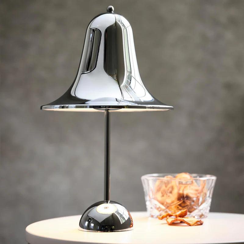 Lampa stołowa przenośna PANTOP chrom Verpan Eye on Design