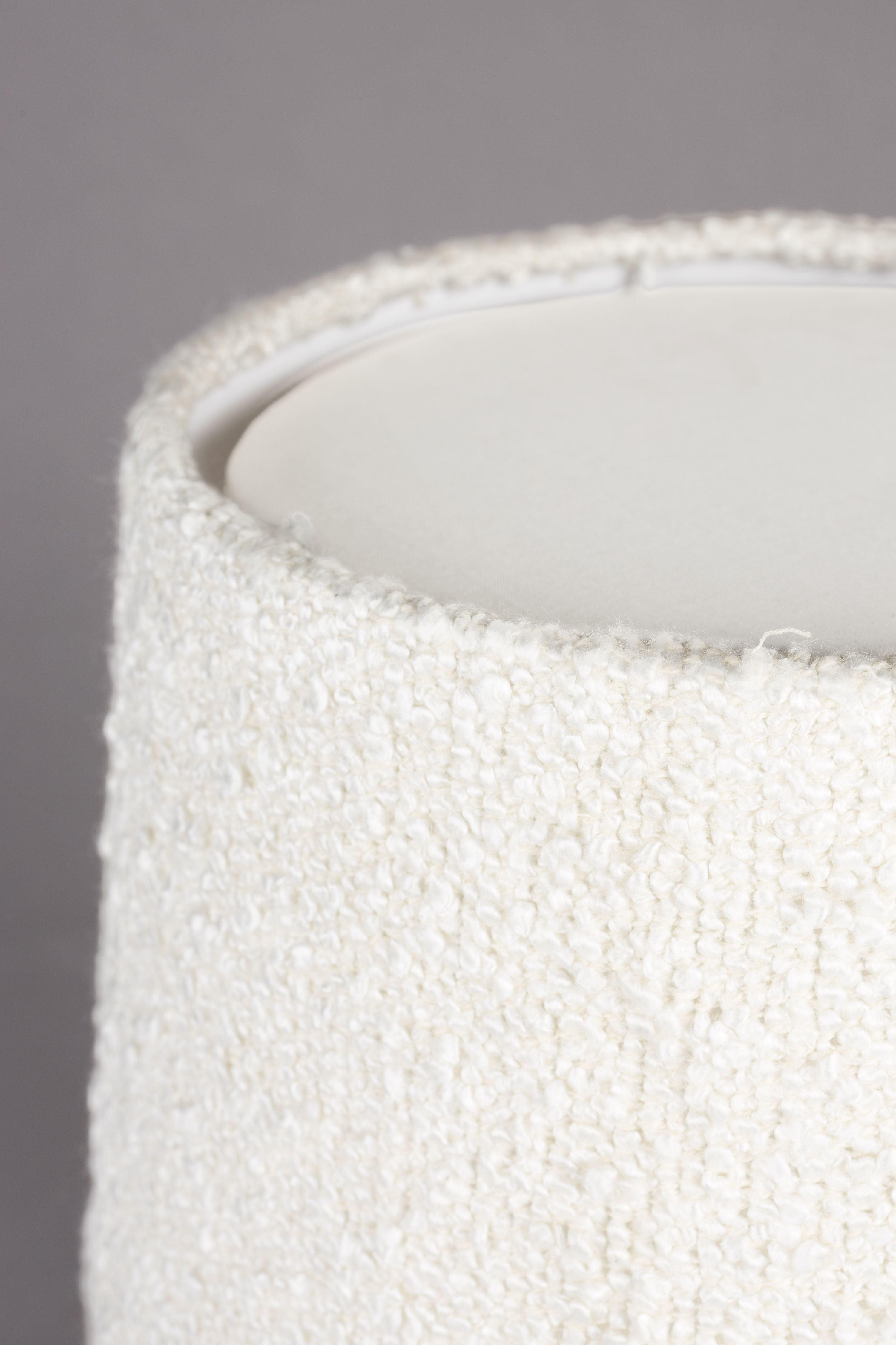 Lampa stołowa RENZO biały boucle – Dutchbone