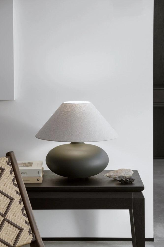 Lampa stołowa SAWA NATUR lniany Kaspa Eye on Design