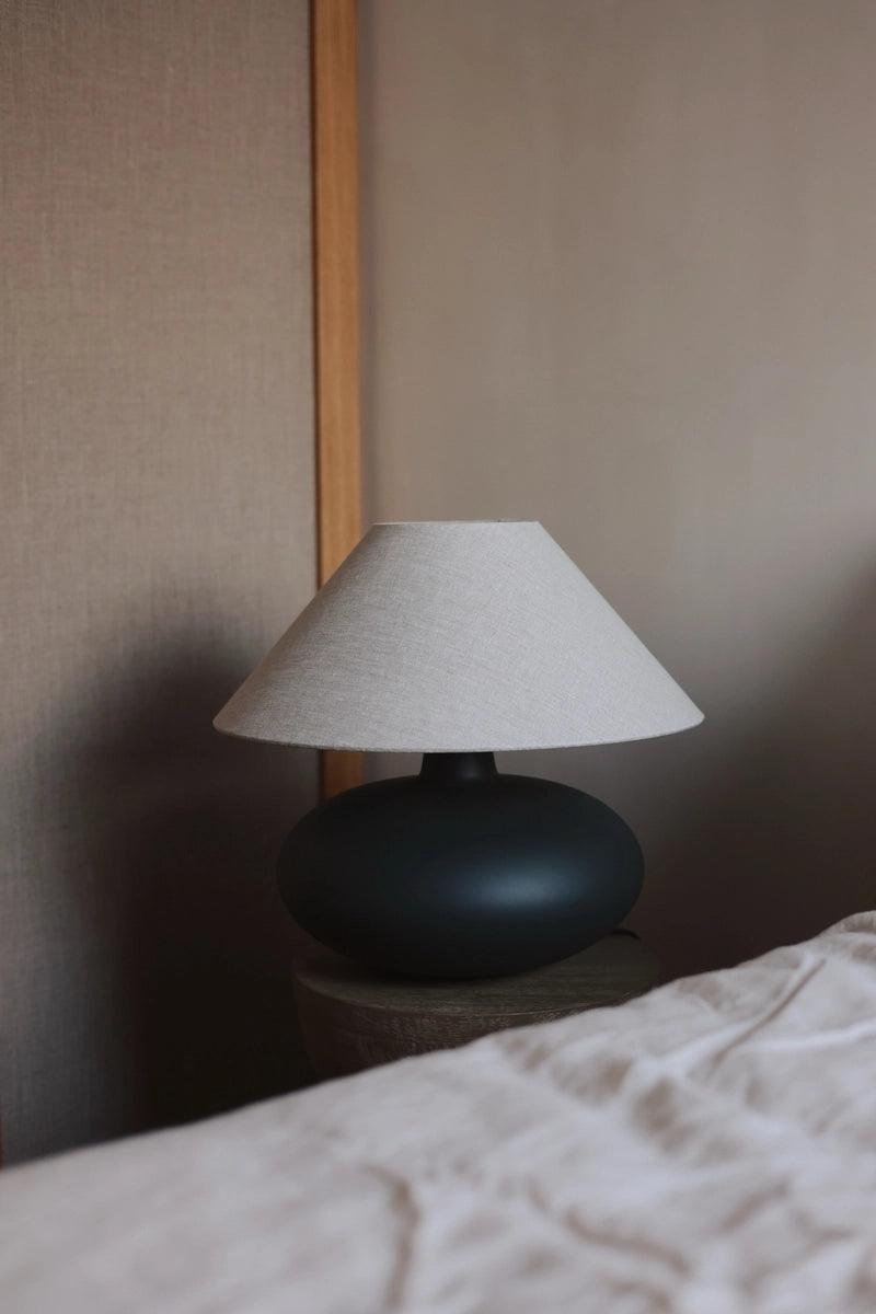 Lampa stołowa SAWA NATUR lniany Kaspa Eye on Design