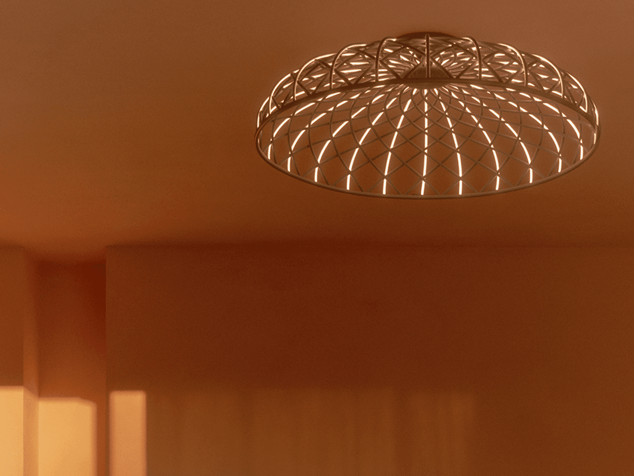 Lampa sufitowa SKYNEST ceglasta czerwień Flos Eye on Design